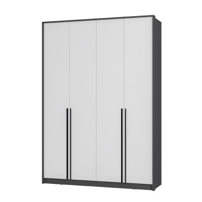 Шкаф 4-х створчатый Шарм ШК-15 Графит/ Белый