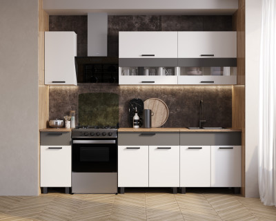 Кухня 2,0м Монтана Белый/Графит