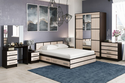 Спальня Сакура. Компоновка 5 венге/лоредо