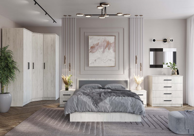 Коллекция мебели Фиеста композиция 4 дуб крафт белый