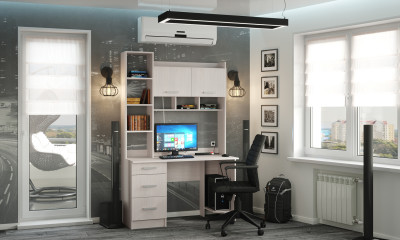 Письменно-компьютерный стол «ПКС-5» Ясень Анкор светлый