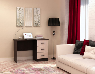 Письменно-компьютерный стол «ПКС-3» Дуб Венге цаво - Дуб Белфорт