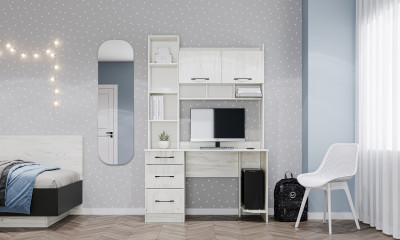 Письменно-компьютерный стол «ПКС-5» Дуб Крафт белый