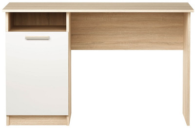 Письменно-компьютерный стол «ПКС-12» Сонома-Белый глянец
