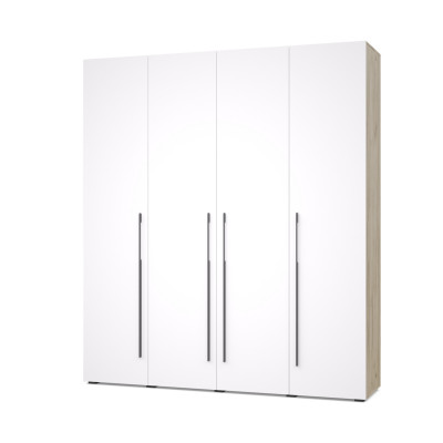 Шкаф С41«Стоун» Серый дуб/Белый