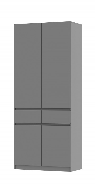 Шкаф 2-х ств. с ящиками Бостон Антрацит