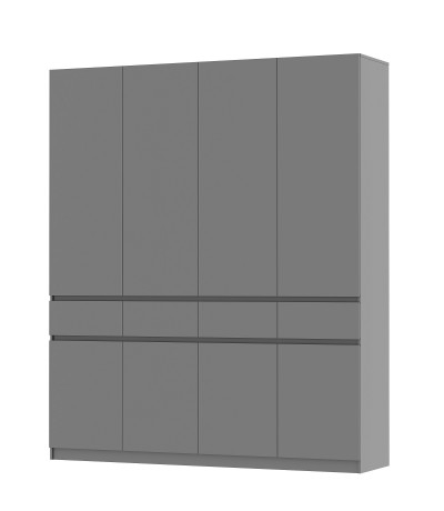 Шкаф 4-х ств. с ящиками Бостон Антрацит