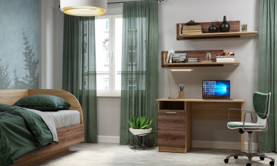 Детская ПКС-12 Дуб Сонома - Дуб Сакраменто