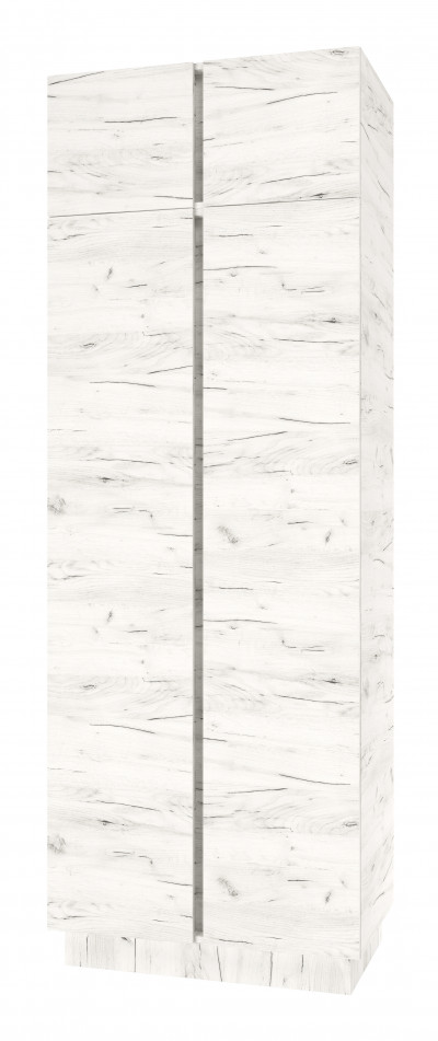 Шкаф 800 2С ВЕРТИКАЛЬ с антресолью Крафт белый