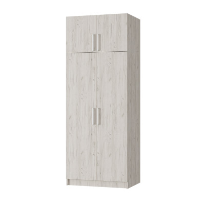 Шкаф 2-х створчатый с перегородкой дуб крафт белый