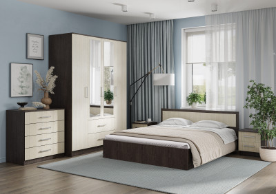 Модульная спальня Фиеста композиция 3 венге/лоредо