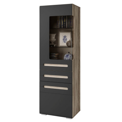 Шкаф распашной Наоми ШК-23 дуб каньон/F24 графит