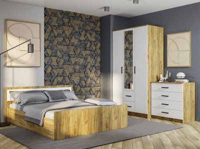 Коллекция мебели Евро композиция 3 крафт/белый