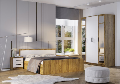 Коллекция мебели Евро композиция 2 крафт/белый