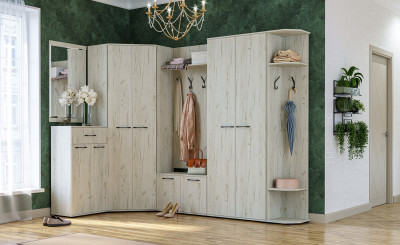 «Прихожая ИТАЛИЯ» Композиция №4 Дуб Крафт белый