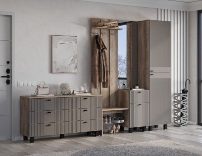 Коллекция мебели Олива композиция 2 дуб каньон/дуб каньон/MF14 муссон софт